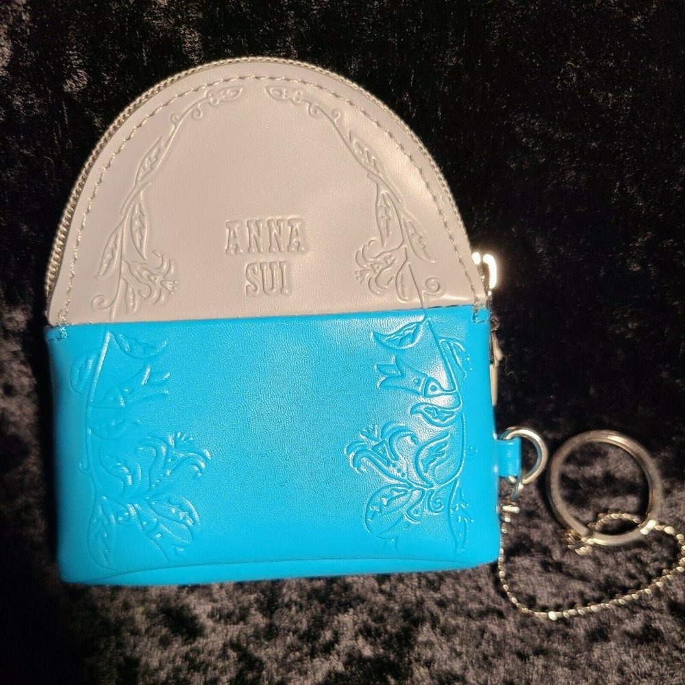 Anna Sui Zipper Coin Purse Vintage with Key Ring Sui Dreams NEW!